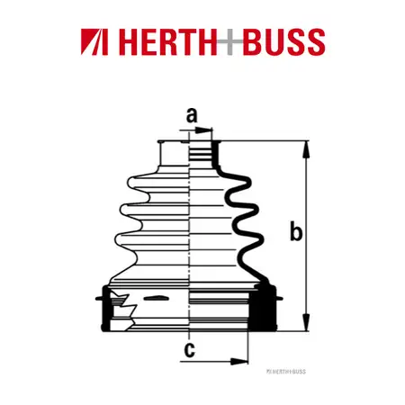 HERTH+BUSS JAKOPARTS Achsmanschetten Satz f&uuml;r TOYOTA YARIS vorne GETRIEBESEITIG