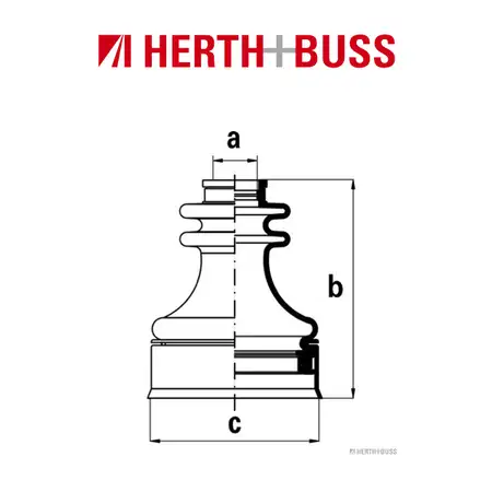 HERTH+BUSS JAKOPARTS Front Axle Boot Set for MITSUBISHI (Transmission Side)