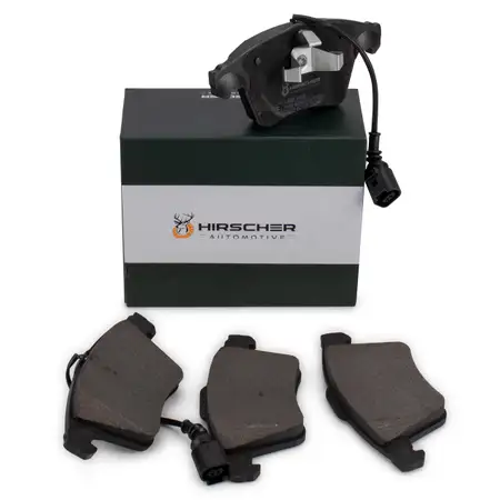 HIRSCHER Bremsbel&auml;ge + Warnkontaktsensor f&uuml;r VW Multivan Transporter T5 vorne 7H0698151D