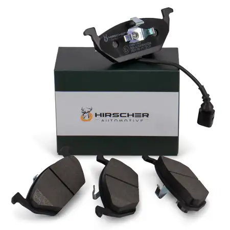 HIRSCHER Bremsbel&auml;ge + Sensor f&uuml;r VW Golf 4 5 6 7 Polo 9N AUDI A2 8L 8P vorne 1K0698151F