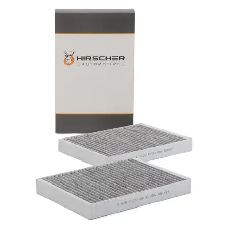 HIRSCHER Activated Carbon Cabin Air Filter Kit for Mercedes S-Class W221 W222 2218300718