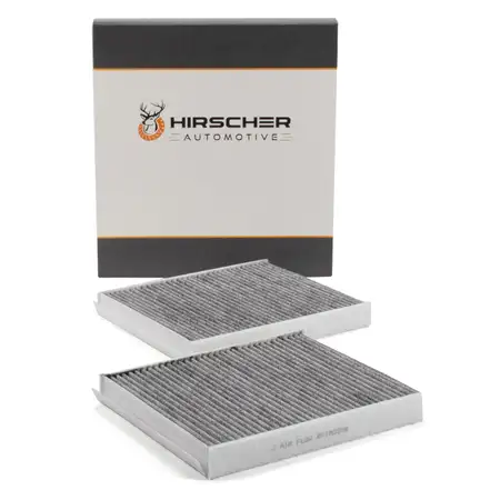 HIRSCHER Innenraumfilter Aktivkohle Satz f&uuml;r BMW 5er F10 F11 6er F12 F13 64119272642