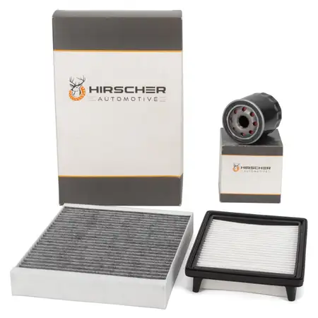 HIRSCHER Filter-Set f&uuml;r OPEL Karl C16 1.0/LPG 73/75 PS 01.2015-03.2018