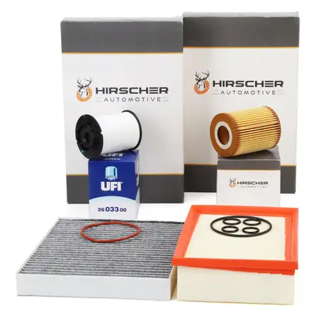 HIRSCHER Filter-Set 4-tlg f&uuml;r OPEL Mokka/10 J13 B 1.7 CDTI ab Fgst.-Nr. F4000001