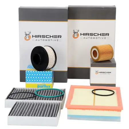 HIRSCHER Filter-Set 4-tlg f&uuml;r CITROEN C3 3 C4 CACTUS PEUGEOT 2008 1 208 1 1.5 BlueHDi
