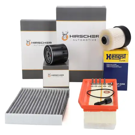 HIRSCHER Filter-Set 4-tlg f&uuml;r DACIA Dokker 1.5 dCi 75/90 PS ab 11.2012