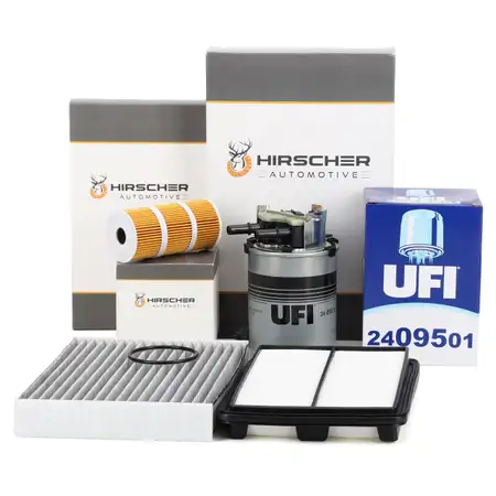 HIRSCHER Filter-Set 4-tlg f&uuml;r RENAULT Koleos 2 HC_ NISSAN X-Trail 3 T32 1.6/2.0 dCi