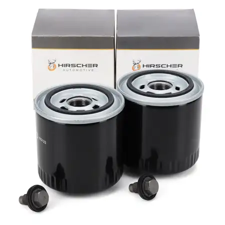 2x HIRSCHER &Ouml;lfilter + Schraube f&uuml;r FORD Cougar Maverick Mondeo 1 2 3 2.5/3.0 ST200 ST220