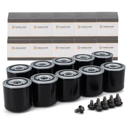 10x HIRSCHER &Ouml;lfilter + Schraube f&uuml;r FORD Cougar Maverick Mondeo 1 2 3 2.5/3.0 ST200 ST220