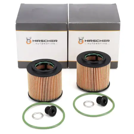 2x HIRSCHER &Ouml;lfiter + Schraube f&uuml;r VW Polo 4 5 Ibiza 3 Fabia 1 2 Rapid Roomster 1.2 54-75