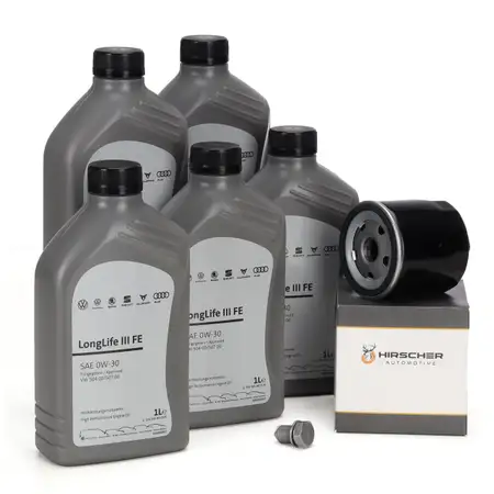 5L ORIGINAL 0W30 Motor&ouml;l &Ouml;l + HIRSCHER &Ouml;lfilter f&uuml;r VW Golf 4 5 6 Bora Caddy Lupo 1.4 1.6