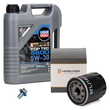 5L LIQUI MOLY Motor&ouml;l 5W30 dexos2 + HIRSCHER &Ouml;lfilter f&uuml;r OPEL Astra K Corsa E 1.0-1.4
