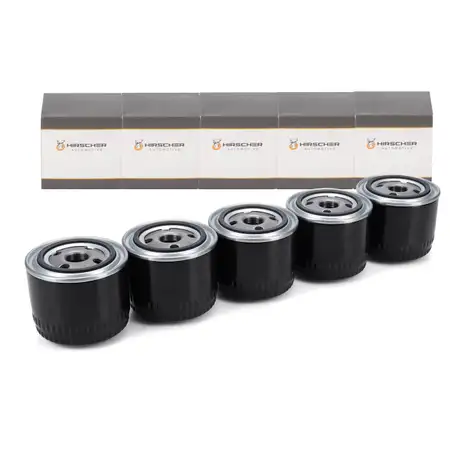 5 HIRSCHER Oil Filters for FIAT Ducato 244, 250, IVECO Daily 3, 4, 5, 6, 2.3 Diesel 600063300