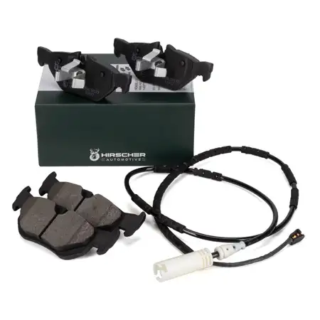HIRSCHER Bremsbel&auml;ge + Warnkontaktsensor f&uuml;r BMW 1er E81-88 3er E90-93 ab 03.2010 hinten
