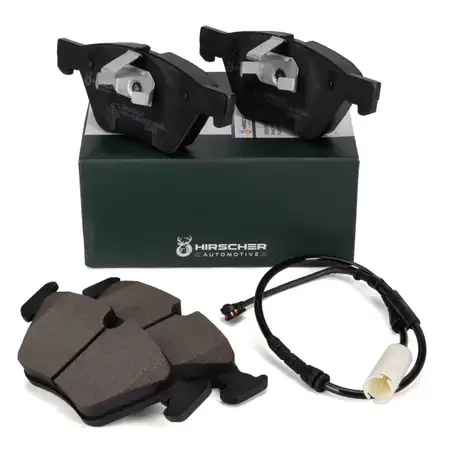 HIRSCHER Bremsbel&auml;ge + Warnkontaktsensor f&uuml;r BMW 1er E81-88 3er E90-93 ab 03.2010 vorne