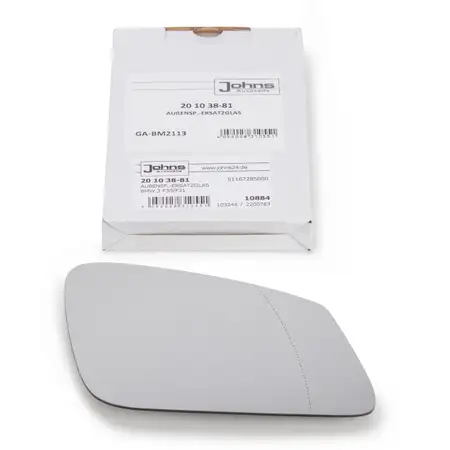 JOHNS Au&szlig;enspiegel Spiegelglas beheizbar f&uuml;r BMW 1er F20 3er F30 5er rechts 51167285000