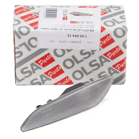 OLSA 1.02.054.12 Blinkleuchte Blinker seitlich WEISS f&uuml;r ALFA 147 FIAT Tipo vorne rechts