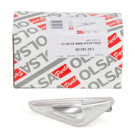 OLSA LED Blinkleuchte Blinker WEISS f&uuml;r BMW X3 F25 X5 E70 X6 E71 vorne rechts 63137171008