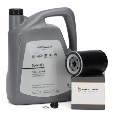 5L ORIGINAL 10W40 SPECIAL E Motor&ouml;l + HIRSCHER &Ouml;lfilter f&uuml;r VW Golf 3 Passat B3/B4 1.6-2.0