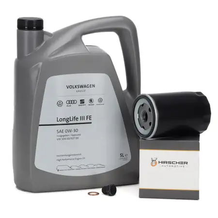 5L ORIGINAL 0W30 Motor&ouml;l &Ouml;l + HIRSCHER &Ouml;lfilter f&uuml;r VW Golf 3 Passat B3/B4 T4 1.6 1.8 2.0