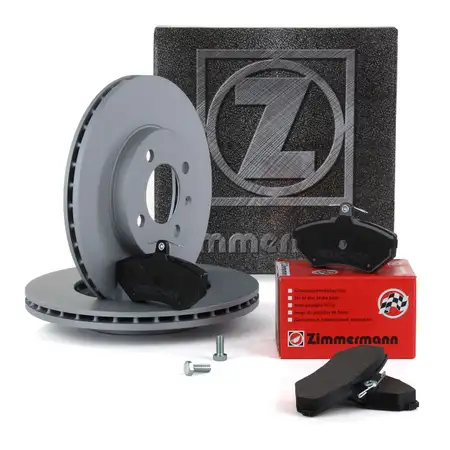 ZIMMERMANN Bremsscheiben + Bel&auml;ge f&uuml;r VW Golf 3 Lupo Polo 6N2 Vento mit ABS vorne