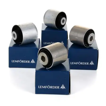 4x LEMF&Ouml;RDER Querlenkerlager f&uuml;r BMW E60 E61 E63 E64 E65-67 X5 E53 Hinterachse vorne innen