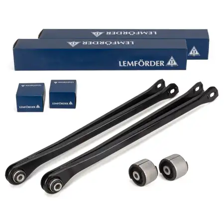 2x LEMF&Ouml;RDER Querlenker + 4x Gummilager f&uuml;r BMW 3er E36 E46 X3 E83 Hinterachse unten