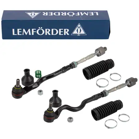 2x LEMF&Ouml;RDER Spurstange + Kopf + Manschette f&uuml;r BMW 3er E46 Z4 E85 E86 ab 09.1998 vorne