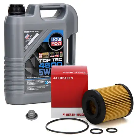 5L LIQUI MOLY Motor&ouml;l 5W30 dexos2 + H+B &Ouml;lfilter f&uuml;r OPEL Astra G H Corsa C A 1.7 CDTI