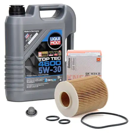 5L LIQUI MOLY Motor&ouml;l 5W30 dexos2 + MAHLE &Ouml;lfilter f&uuml;r OPEL Astra G H Corsa C 1.7 CDTI