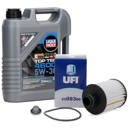 5L LIQUI MOLY Motor&ouml;l 5W30 dexos2 + UFI &Ouml;lfilter f&uuml;r OPEL Astra J Corsa D B 1.3 CDTI
