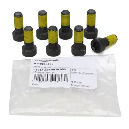 8x LUK 411022610 Schraube Schwungrad f&uuml;r BMW E87 E46 E90-93 E60/61 X3 E83 X5 E53 M47 M57