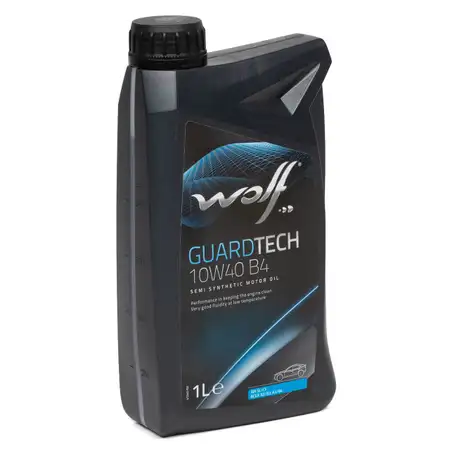 1L 1 Liter WOLF GUARDTECH 10W40 B4 Motor&ouml;l &Ouml;l f&uuml;r VW 501.01/505.00 Fiat 9.55535-D2/G2