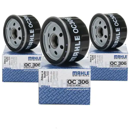 3x KNECHT/MAHLE OC306 &Ouml;lfilter f&uuml;r BMW i3 I01 Motorr&auml;der R1200 R nine T K1200 K1600 C600