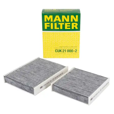 MANN CUK21000-2 Innenraumfilter Aktivkohlefilter Satz f&uuml;r CITROEN C3 2 3 PEUGEOT 207 2008