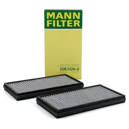MANN CUK3124-2 Innenraumfilter Aktivkohlefilter Satz f&uuml;r BMW 7er E65 E66 E67 64119272643