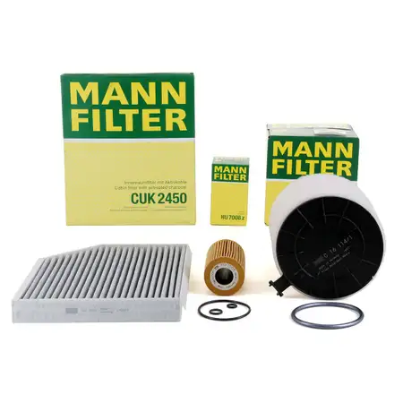 MANN Filter-Set 3-tlg f&uuml;r AUDI A4 8K B8 A5 8T 8F Q5 8RB 3.0/SQ5 TDI 204-340 PS