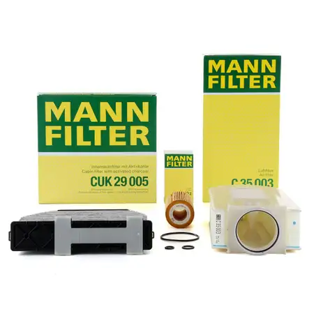 MANN Filter-Set 3-tlg f&uuml;r MERCEDES W204 C218 W212 X204 180-250CDI 200-300BlueTEC OM651