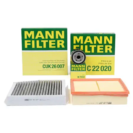 MANN Filter-Set 3-tlg f&uuml;r MERCEDES W176 W246 W242 C117 X117 X156 160/180 CDI/d OM607