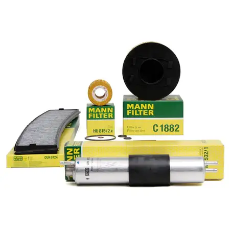 MANN Filter-Set 4-tlg f&uuml;r BMW 3er E46 316i 115 PS N40 N46 + 318i 143/150 PS N42