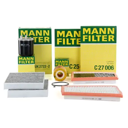 MANN Filter-Set 4-tlg f&uuml;r MERCEDES S-Klasse W221 S320CDI S350CDI 211/235 PS OM642