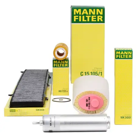 MANN Filter-Set 4-tlg f&uuml;r BMW 3er E90 E91 318d 122 PS 320d 150/163 PS M47 bis 02.2010