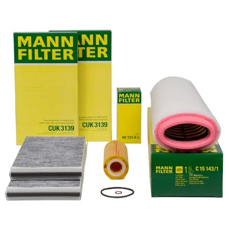 MANN Filter-Set 3-tlg f&uuml;r BMW 5er E60 E61 525d 530d 163-235 PS M57
