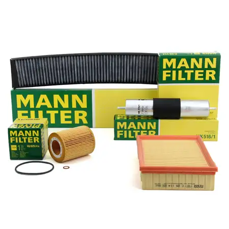 MANN Filter-Set 4-tlg f&uuml;r BMW 3er E46 320i 323i 325i 328i 150-193 PS M52 M54 bis 05.2001
