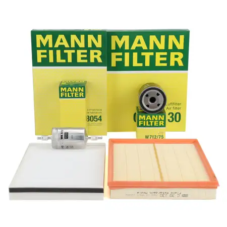 MANN Filter-Set 4-tlg f&uuml;r OPEL Astra G Zafira A 1.4/1.6/1.8/2.0 16V OPC mit DELPHI-System