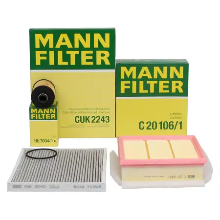 MANN Filter-Set 3-tlg f&uuml;r OPEL Corsa D 1.3 CDTI A13DTC 75 PS ab 07.2010 + 95 PS