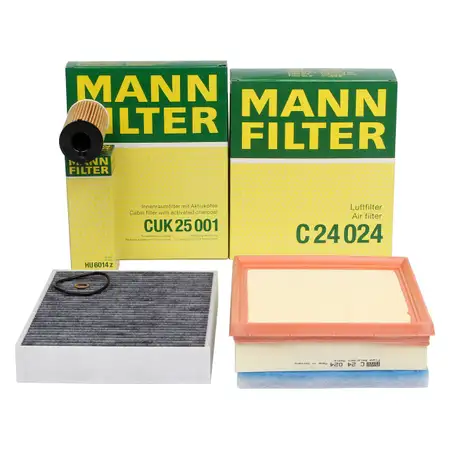 MANN Filter-Set 4-tlg f&uuml;r BMW 1er F20 F21 2er F22 F23 3er F30 F31 F34 4er F32 F33 B37 B47