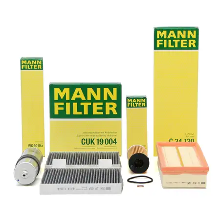 MANN Filter-Set 4-tlg f&uuml;r BMW X3 F25 X4 F26 sDrive18d 150 PS + xDrive20d 163/190 PS B47