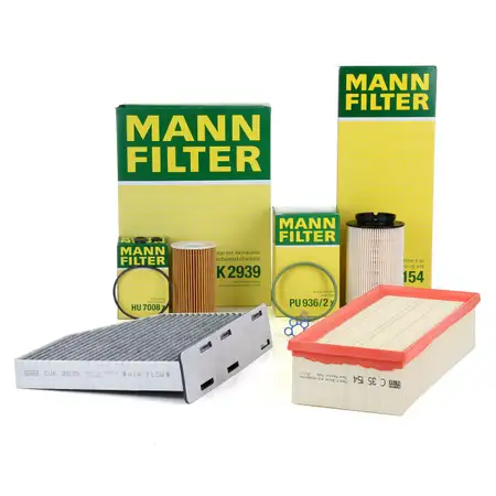 MANN Filter-Set 4-tlg f&uuml;r VW Golf 5 AUDI A3 8P SEAT Altea Leon SKODA Octavia 2 2.0 TDI 16V