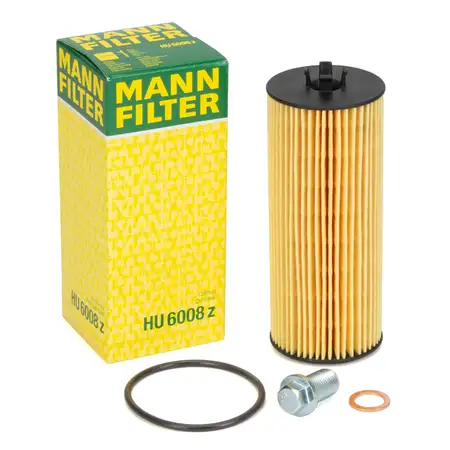 MANN HU6008z &Ouml;lfilter + Schraube f&uuml;r MERCEDES W176 W212 W463 W166 W221 W222 M133 M278 M157